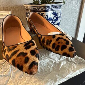 JCREW Pointy Toe Flats in Calf Hair